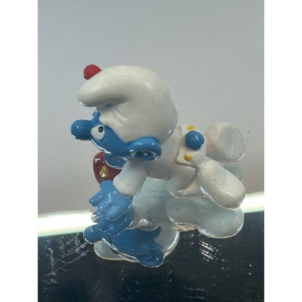 Smurfs Baby Smurf White Pajamas Rattle Vintage Figure  Toy Peyo Figurine‎ - Picture 4 of 5